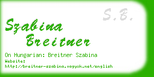 szabina breitner business card